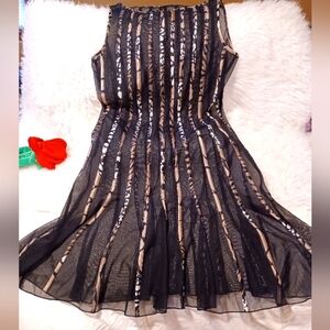 💝 Vtg Mesh Cover Dress 💖